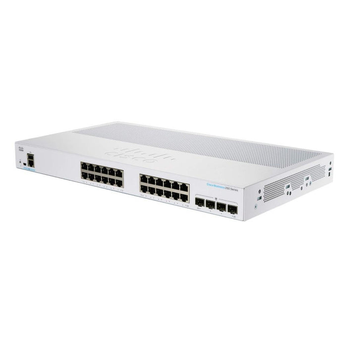 Cisco CBS250-24PP-4G 24-Port PoE+ Smart Managed Switch with 4x1G – High-Performance, Refurbished, 1 Year Warranty