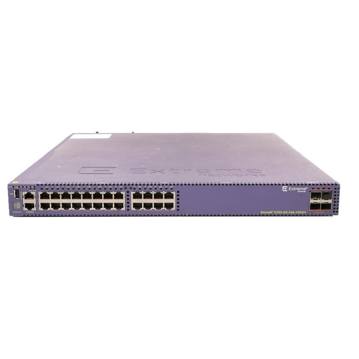 Extreme 16177 X450-G2 24-Port PoE+ Switch with 10G SFP+ Uplinks Refurbished 1 Year Warranty