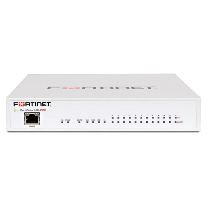 Fortinet FG-81E-POE Security Appliance with PoE Ports for Secure – High-Performance, Refurbished, 1 Year Warranty