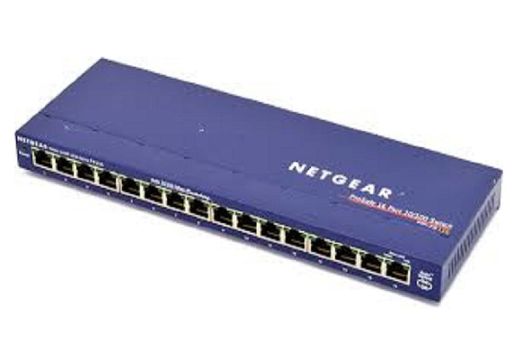NETGEAR FS116 16-Port 10/100Mbps Unmanaged Ethernet Switch Refurbished 1 Year Warranty