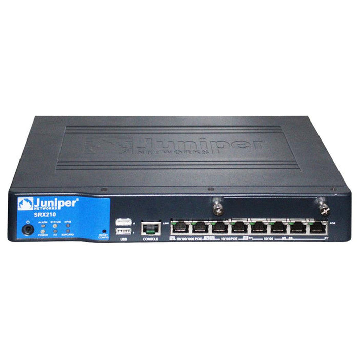 Juniper SRX210H-POE Firewall – PoE, GE Ports Refurbished 1 Year Warranty