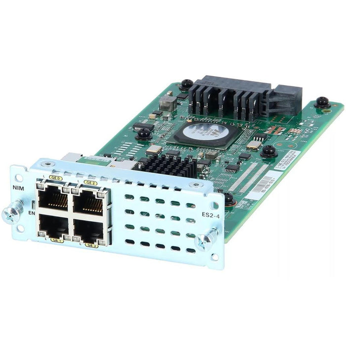 Cisco NIM-ES2-4 4-Port Gigabit Ethernet Switch Module for ISR Refurbished 1 Year Warranty