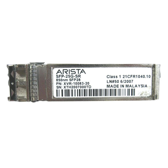 Arista SFP-25G-SR 25G SFP28 Transceiver – Short Range Optical Module Refurbished 1 Year Warranty