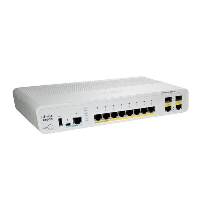 Cisco WS-C2960C-12PC-L 12-Port Compact PoE+ Gigabit Switch Refurbished 1 Year Warranty