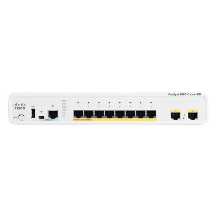 Cisco WS-C2960C-8PC-L 8-Port PoE Compact Switch Refurbished 1 Year Warranty