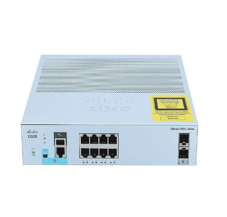 Cisco WS‑C2960L‑8PS‑LL 8‑Port Gigabit PoE+ Layer 2 Switch Refurbished 1 Year Warranty