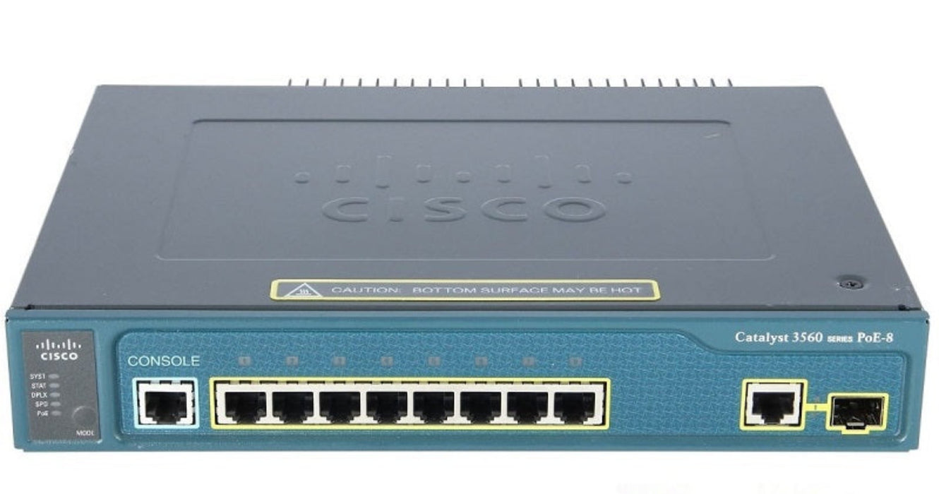 Cisco WS-C3560-8PC-S 8-Port PoE Fast Ethernet Switch with Uplink Refurbished 1 Year Warranty