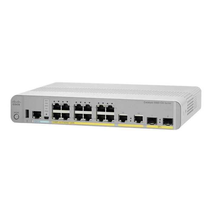 Cisco WS-C3560CX-12PD-S 12-Port PoE+ Switch 2x10G SFP+ 2x1G - Refurbished