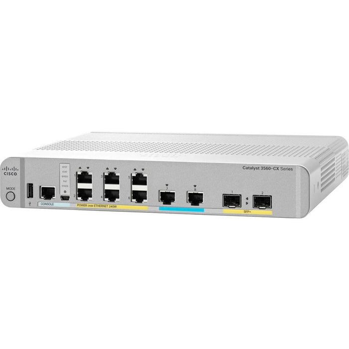 Cisco WS-C3560CX-8XPDS++ 8-Port Compact PoE++ Switch – Fanless Uplink Unit Refurbished 1 Year Warranty