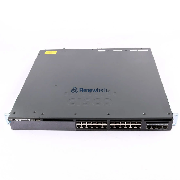 Cisco WS-C3650-24PD-E 24x PoE+ L3 Switch, 2x10G SFP+ - Refurbished 1 Year Warranty