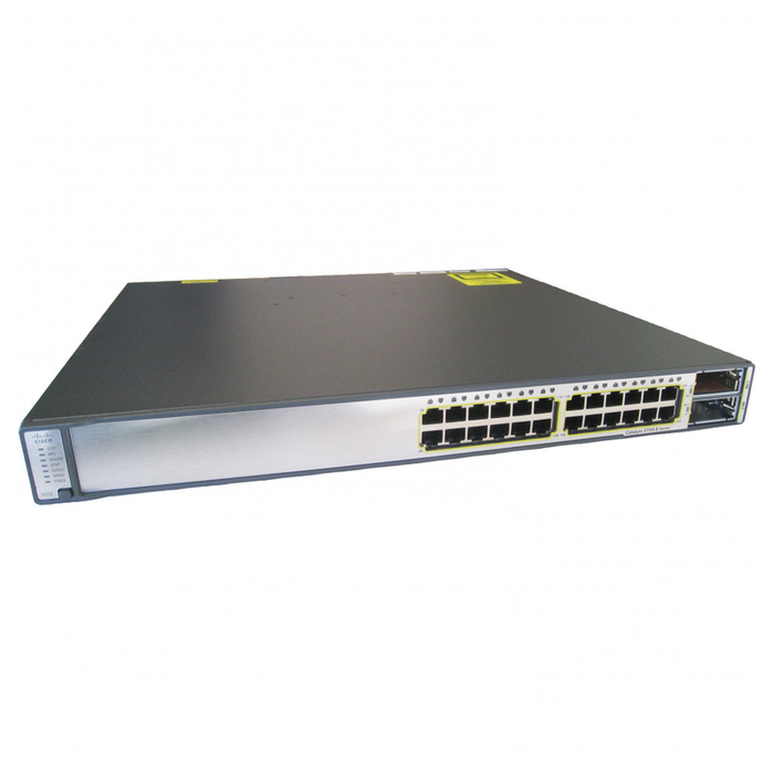 Cisco WS-C3750E-24PD-E 24x PoE Stackable IP Services Switch - Refurbished 1 Year Warranty