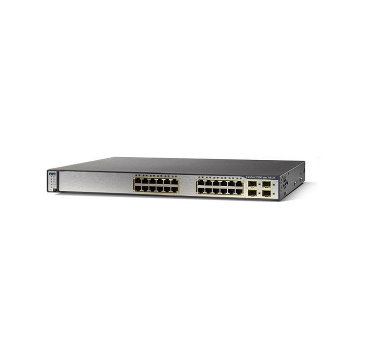 Cisco WS-C3750G-24PS-S 24-Port Gigabit PoE Switch with SFP Refurbished 1 Year Warranty