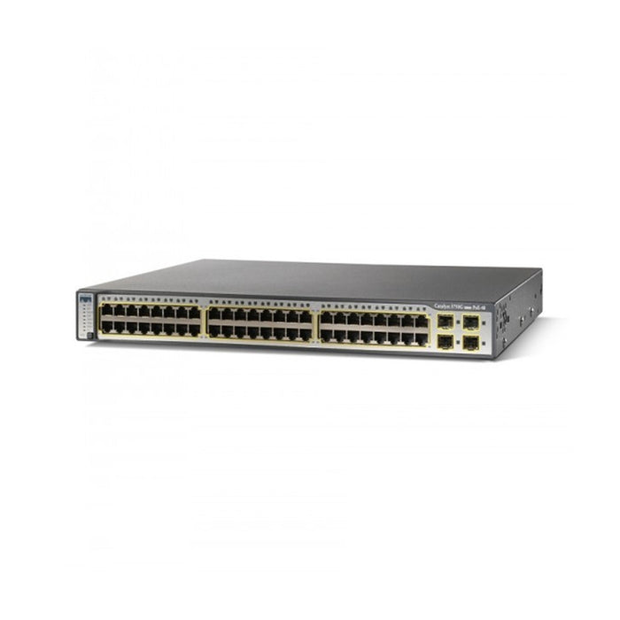 Cisco WS-C3750G-48PS-S 48-Port PoE Gigabit Layer 3 Switch Refurbished 1 Year Warranty