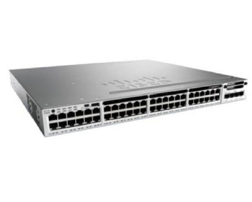 Cisco WS-C3850-48P-E 48-Port PoE+ Managed Switch with IOS XE Refurbished 1 Year Warranty