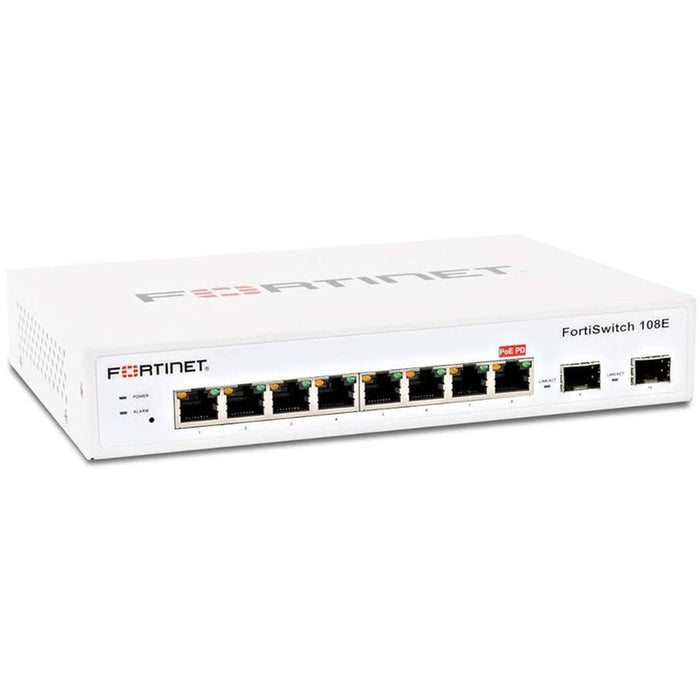 Fortinet FS-108E 8-Port Compact Ethernet Switch for Desktop or – High-Performance, Refurbished, 1 Year Warranty