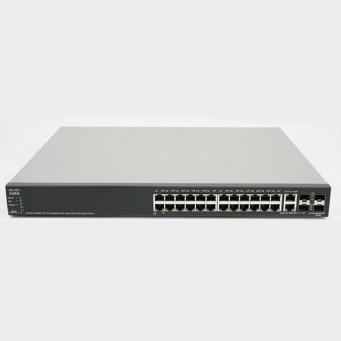 Cisco SG500-28MPP-K9 28-Port PoE+ Managed Switch – Compact Design Refurbished 1 Year Warranty