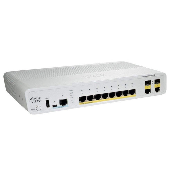 Cisco WS-C2960CX-8PC-L 8-Port Gigabit PoE+ Compact Switch Refurbished 1 Year Warranty