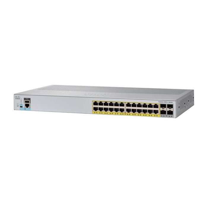 Cisco WS-C2960L-24PS-LL 24-Port PoE+ Switch with 4x SFP Uplinks Refurbished 1 Year Warranty