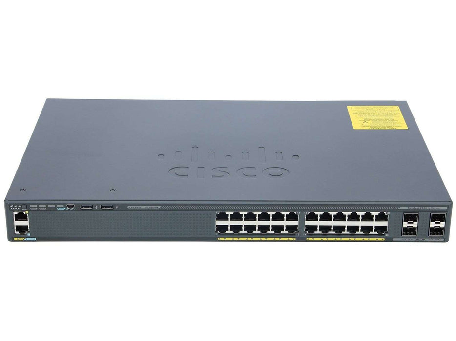 Cisco WS-C2960X-24TS-L Catalyst 2960-X 24-Port Gigabit Switch Refurbished 1 Year Warranty