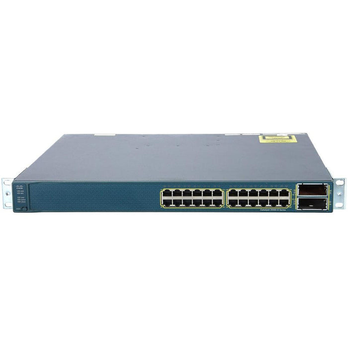 Cisco WS-C3560E-24TD-S 24-Port Switch with 2x 10G Uplinks – Stackable Refurbished 1 Year Warranty