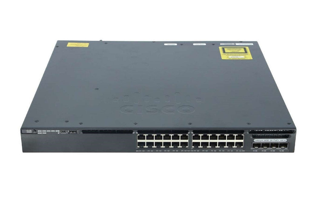 Cisco WS-C3650-24PS-L 24-Port PoE+ Switch with 4x 1G SFP Uplinks Refurbished 1 Year Warranty