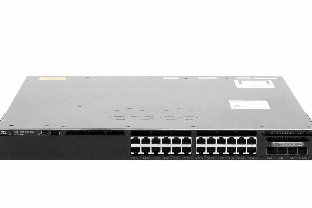 Cisco WS-C3650-24TD-S 24×1GbE RJ-45 + 2×10GbE SFP+ Stackable Switch