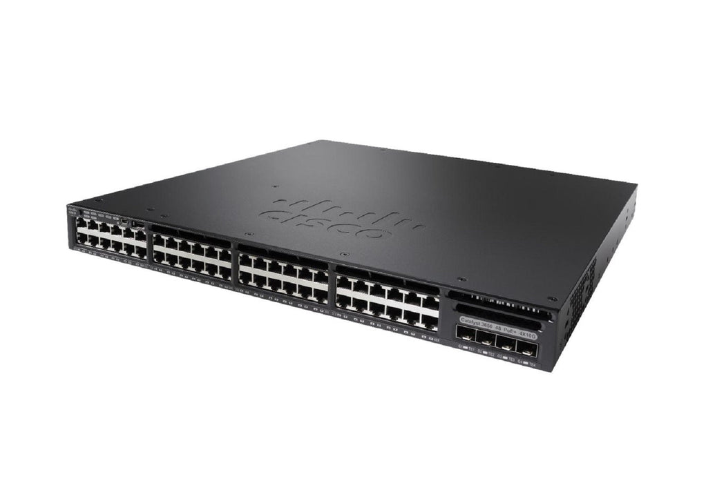 Cisco WS-C3650-48FD-S 48-Port Full PoE+ Layer 3 Stackable Switch Refurbished 1 Year Warranty