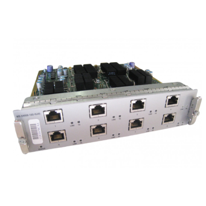 Cisco WS-X4908-10G-RJ45 8-Port 10GBASE-T Line Card for Catalyst 4900M - Refurbished 1 Year Warranty