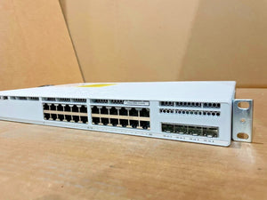 Cisco C9200L-24T-4X-E Catalyst 9200L 24-Port Gigabit Data Switch, 4 × 10G Uplinks, Network Essentials - Refurbished