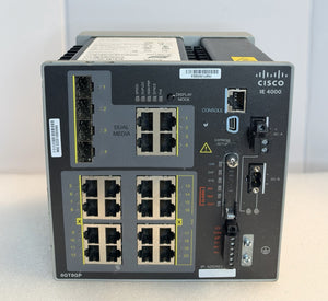 Cisco IE-4000-8GT8GP4G-E Industrial Ethernet 4000 Series 8 GE + 8 GE PoE+ Switch, 4 × GE Combo, LAN Base - Refurbished