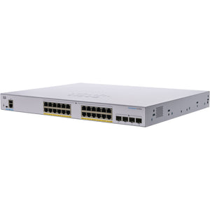 Cisco CBS250-24FP-4X Business 250 24-Port Gigabit PoE+ Smart Switch, 4 × 10G SFP+, 370W PoE Budget - Refurbished