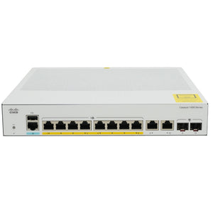 Cisco C1000-8FP-2G-L Catalyst 1000 8-Port Gigabit PoE+ Switch, 2 × 1G SFP/RJ-45 Combo, 120W - Refurbished